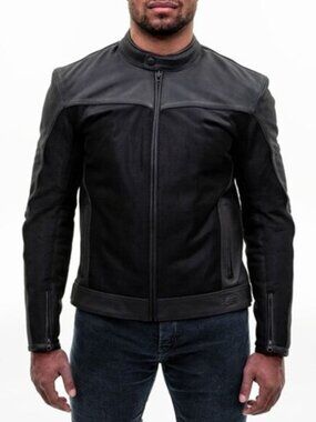 Bilt Nomad Air Jacket Motorcycle Leather & Mesh Black Men’s Size 3XL Worn Once